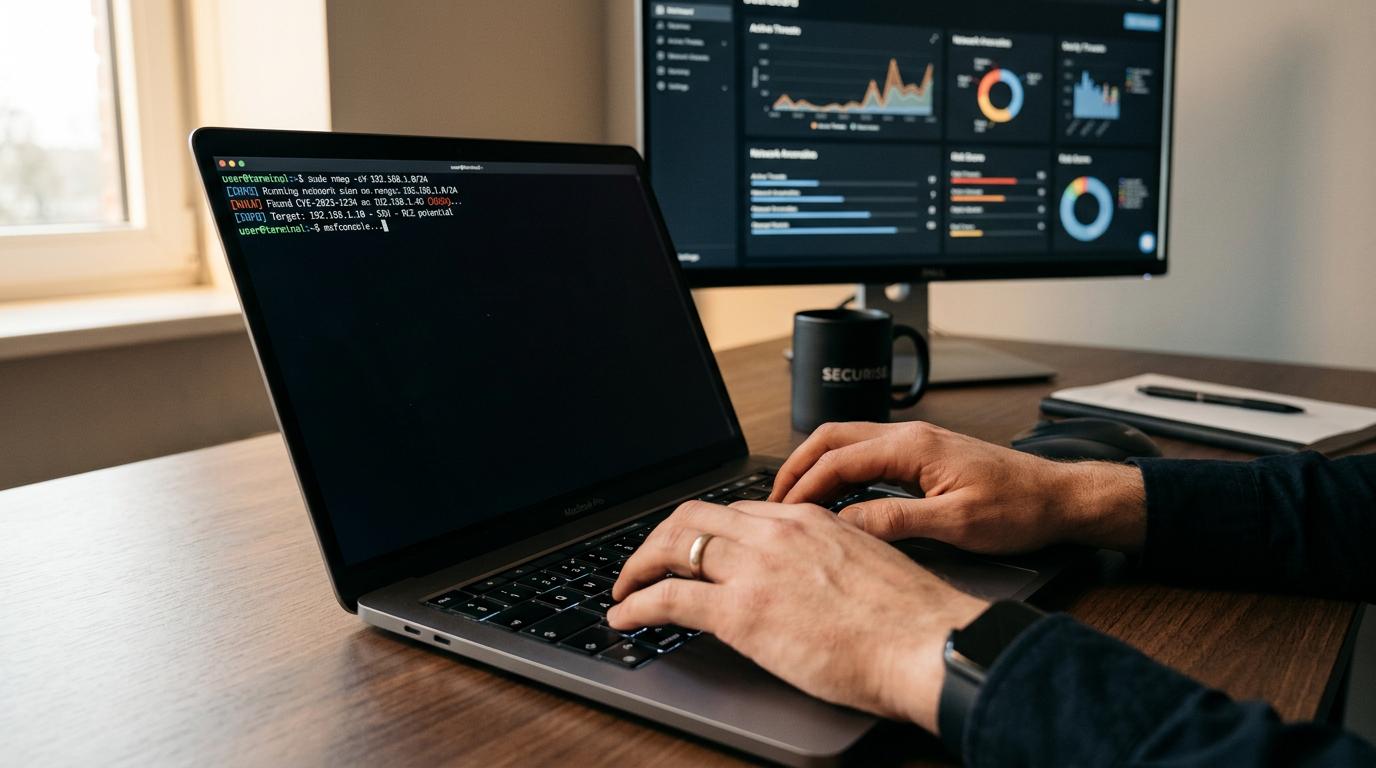 Cybersecurity professional conducting penetration testing